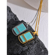 Vintage Turquoise Pendant Necklace