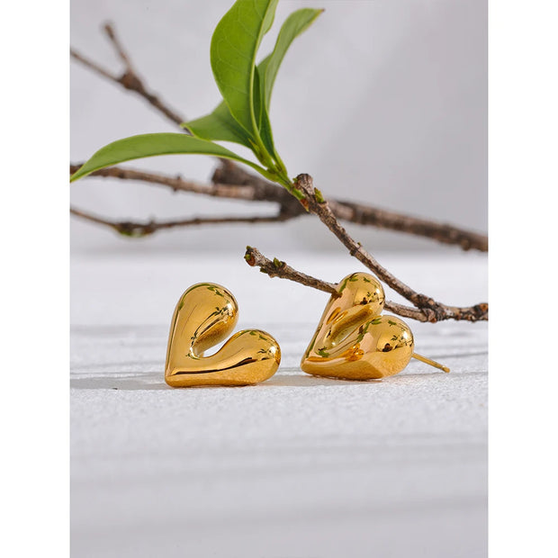 Heart Love Stud Earrings