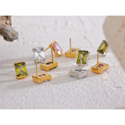 Zirconia Square Stud Earnings