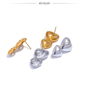 Heart Love Statement Stud Earrings