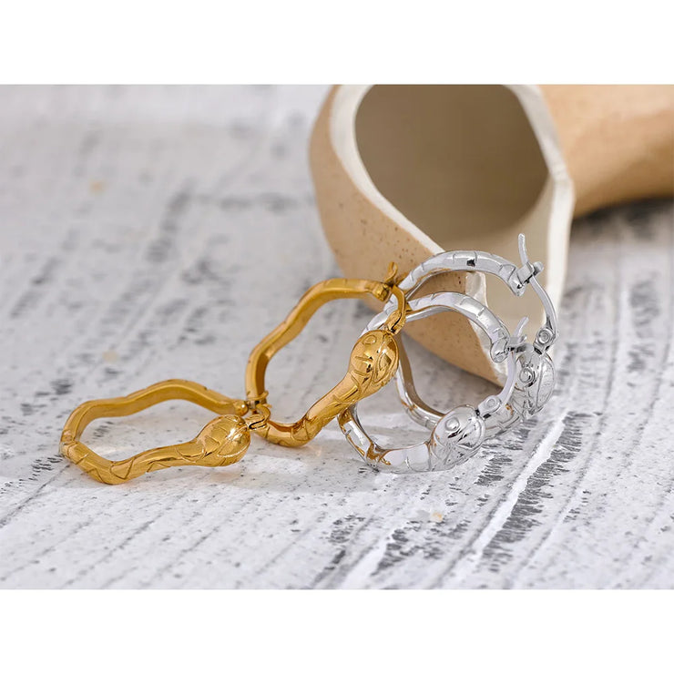 Snake Hoop Earrings