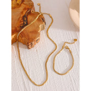 Flat Snake Chain Jewelry Set