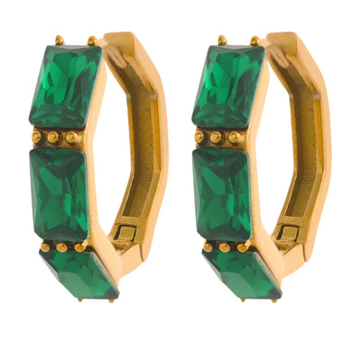 Elegant Zircon Hoop Earrings