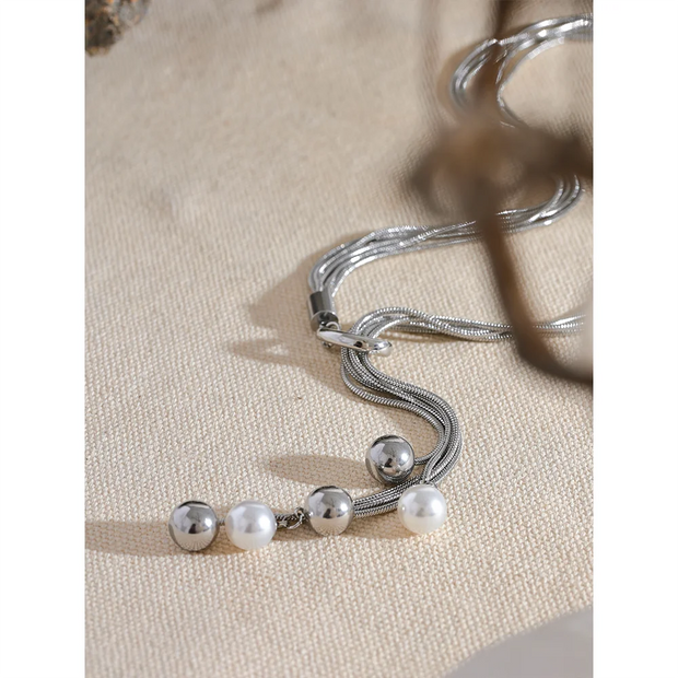 Long Multi-Layer Pearl Necklace