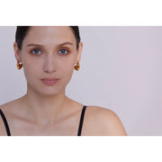 Golden Minimalist Statement Earrings