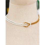 Imitation Pearl Knot Necklace