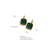 Green Aventurine Opal Stud Earrings