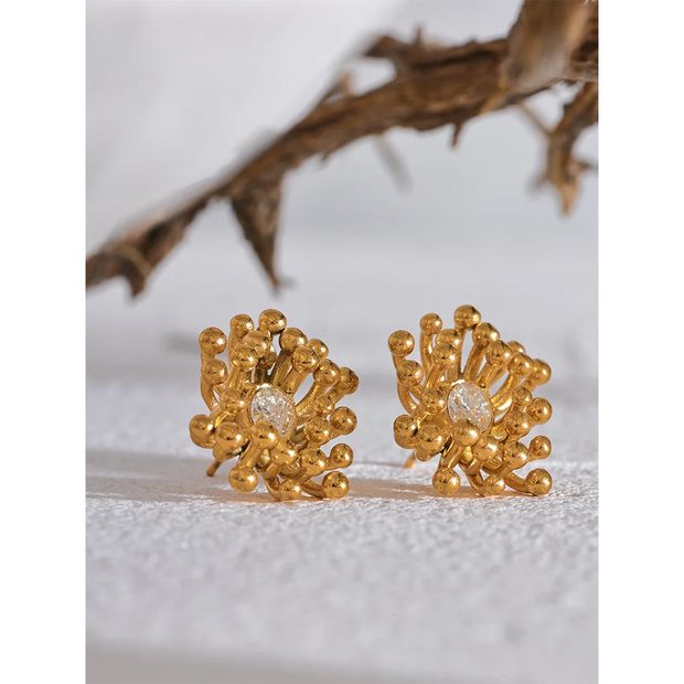 Delicate Flower Stud Earrings