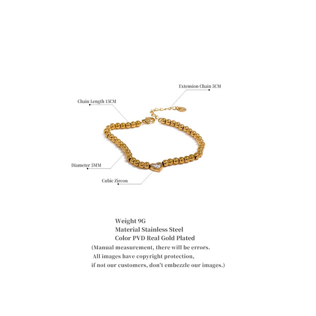 Heart Zircon Bracelet