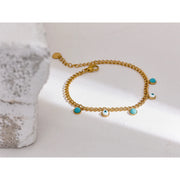 Turquoise Resin Eye Bracelet