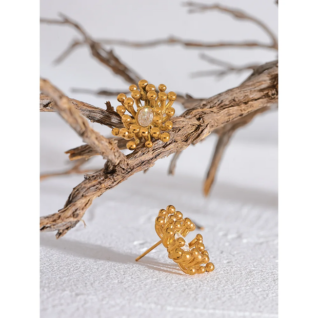 Delicate Flower Stud Earrings