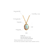 Minimalist Opal Pendant Necklace