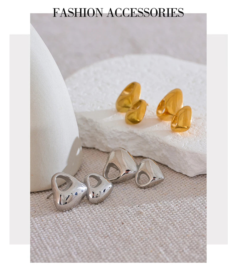 Heart Love Statement Stud Earrings