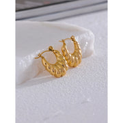 Twisted Hollow Hoop Earrings