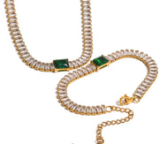 Cubic Zirconia Necklace & Bracelet Set