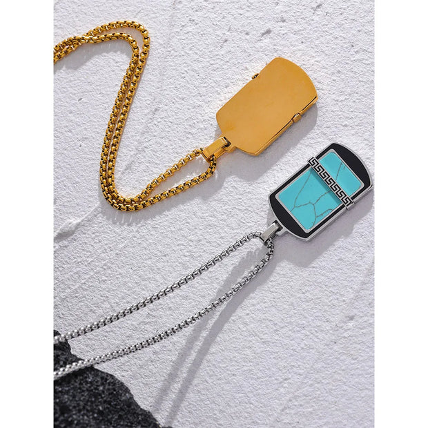 Vintage Turquoise Pendant Necklace