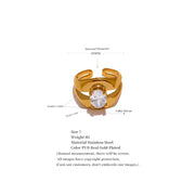 Delicate Bling Cubic Zirconia Geometric Fashion Ring