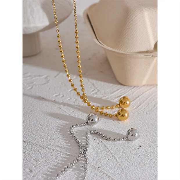 Short Chain Beads Necklace