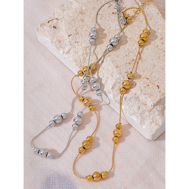 Gold Beads Chain Necklace