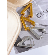 Triangle Hollow Hoop Earrings