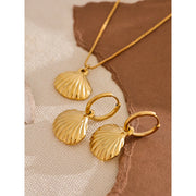 Summer Shell Necklace Earrings Set