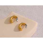 Metal Texture Minimalist  Earrings