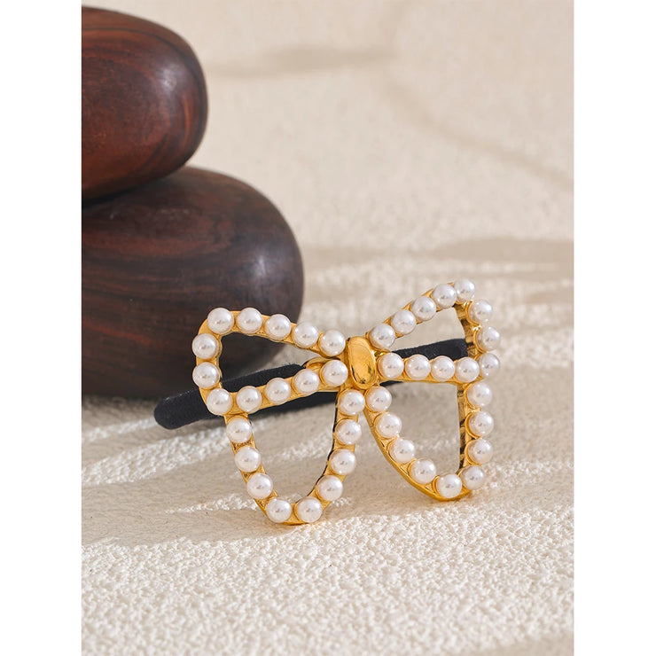 Pearl Bowknot Hairpin