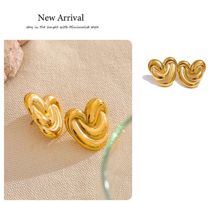 Heart Love Stud Earrings