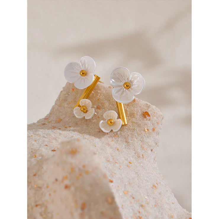 Fairy Flower Rotating Stud Earrings