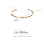 Imitation Pearl Open Bracelet