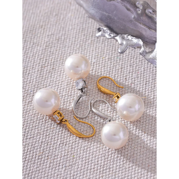 CZ & Pearl Geometric Drops