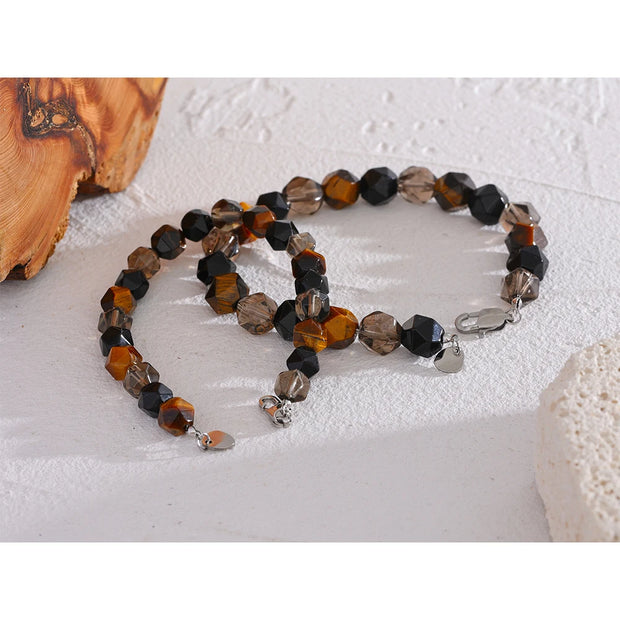 Smoking Quartz & Tiger Stone Bracelet