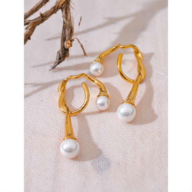 Imitation Pearls Ear Bone Earrings