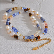 Lapis Lazuli & Pearl Necklace