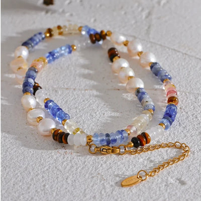 Lapis Lazuli & Pearl Necklace