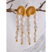 Pearl Tassel Drop Earrings