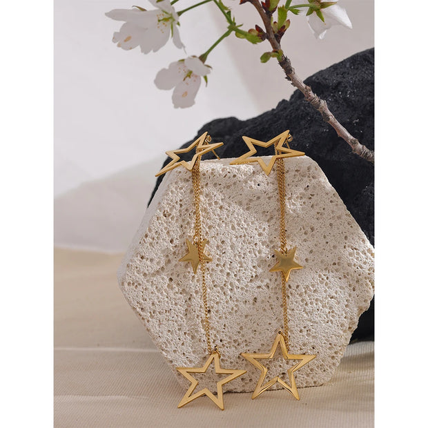 Star Drop Dangle Earrings