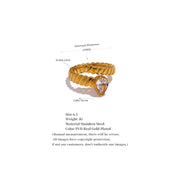 Gold Color Twisted Snake Ring