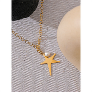 Star Pearl Pendant Necklace