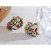 Boho Crystal Stone Stud Earrings