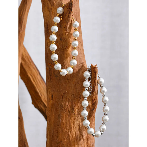 Imitation Pearl Chain Bracelet