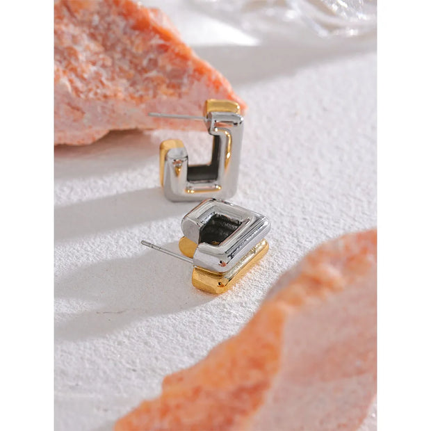 Square Geometric Earrings