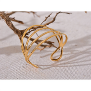 Geometric Hollow Cuff Bracelet