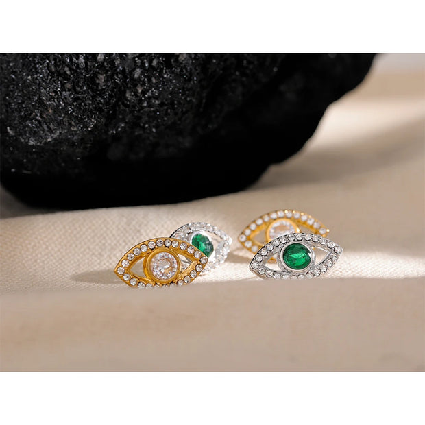 Delicate Zircon Eye Studs