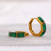 Elegant Zircon Hoop Earrings