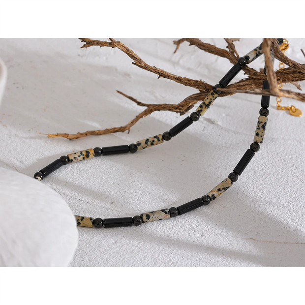 Black Agate Stone Necklace