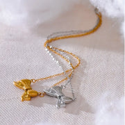 Metal Bow Knot Pendant Necklace