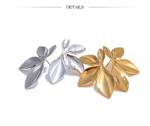 Gold Flower Earrings