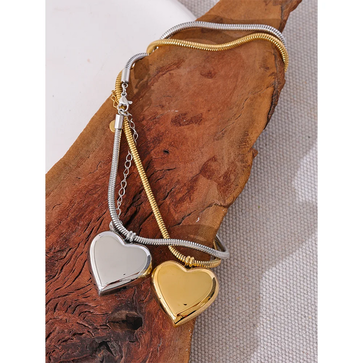 Hollow Heart Pendant Necklace