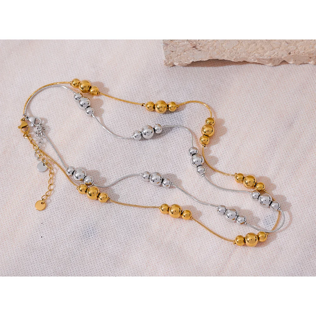 Gold Beads Chain Necklace